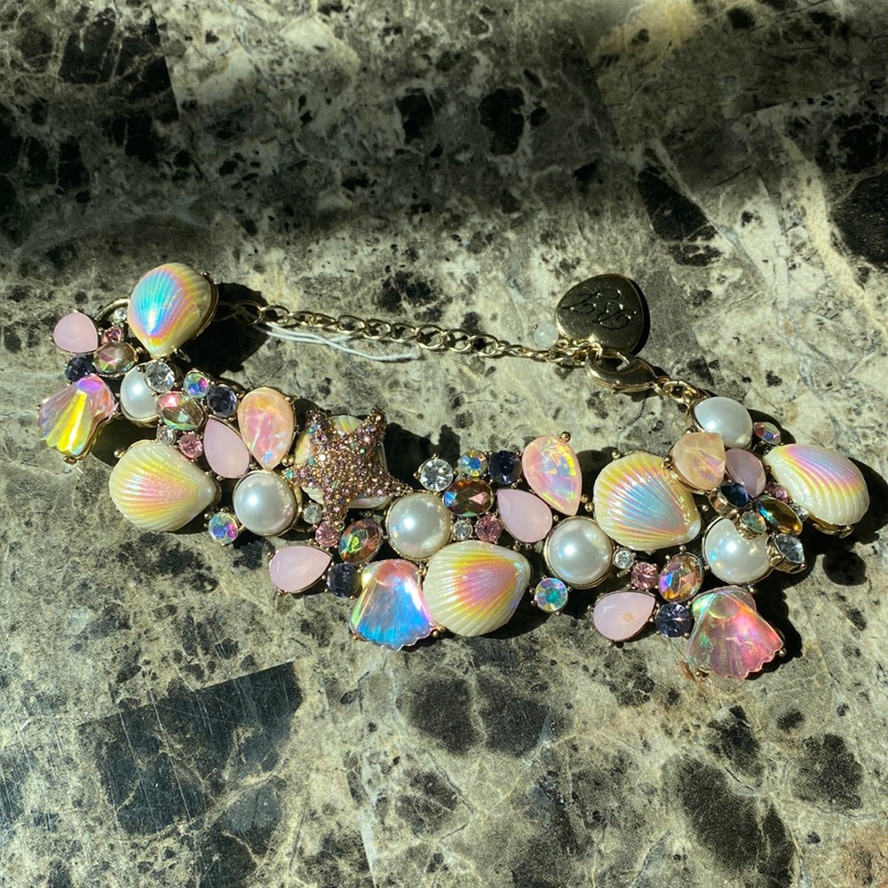 Betsy Johnson starfish and shells bracelet